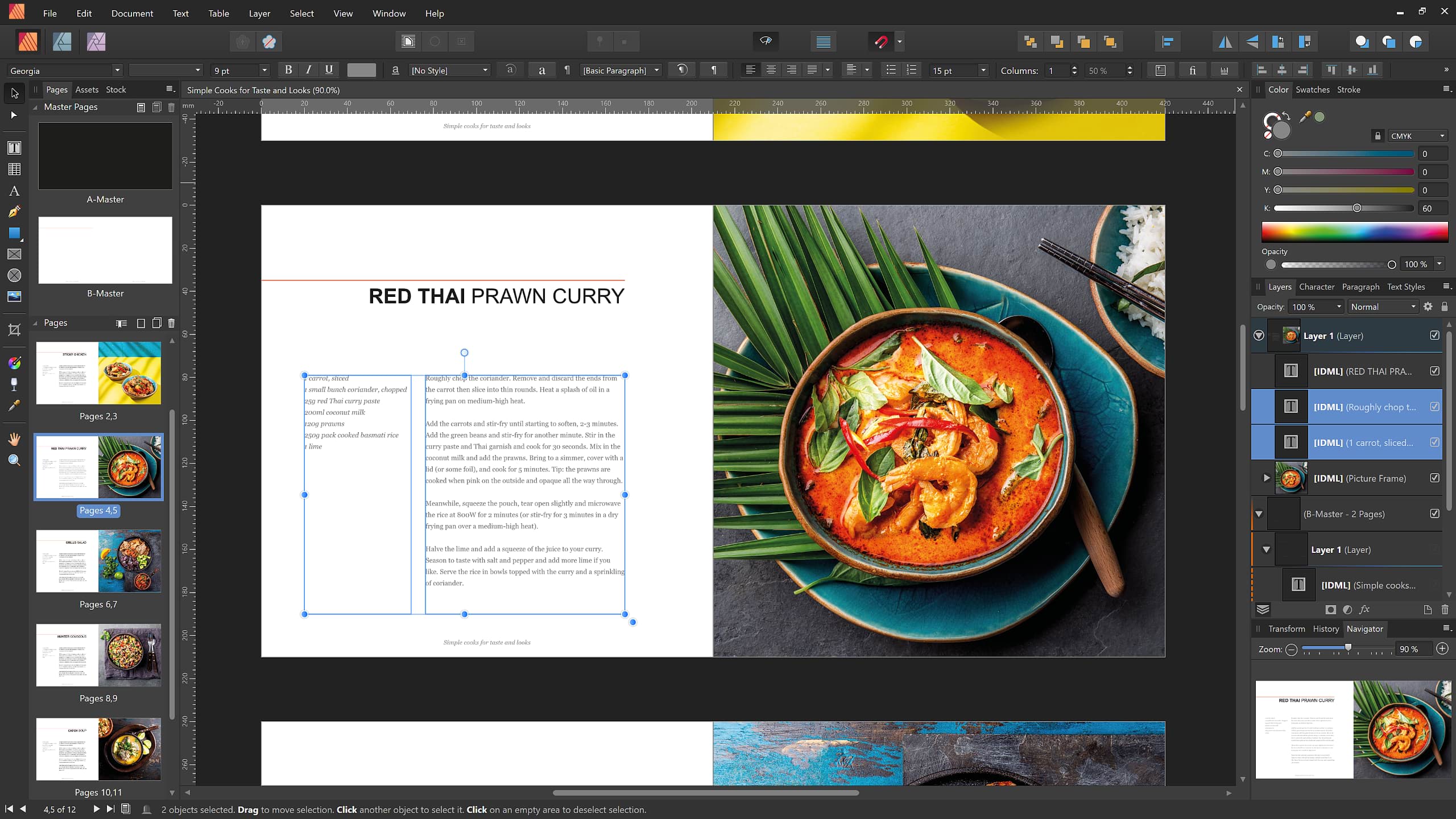 screenshot of Affinity Publisher